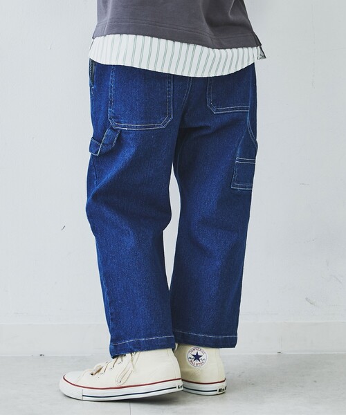THE SHOP TK （ザ ショップ ティーケー ）の「◆【110-150】ストレッチデニムペインターパンツ（デニムパンツ・キッズ・ネイビー/ネイビー系2・11/12/13/14/15 ）」の11枚目の写真