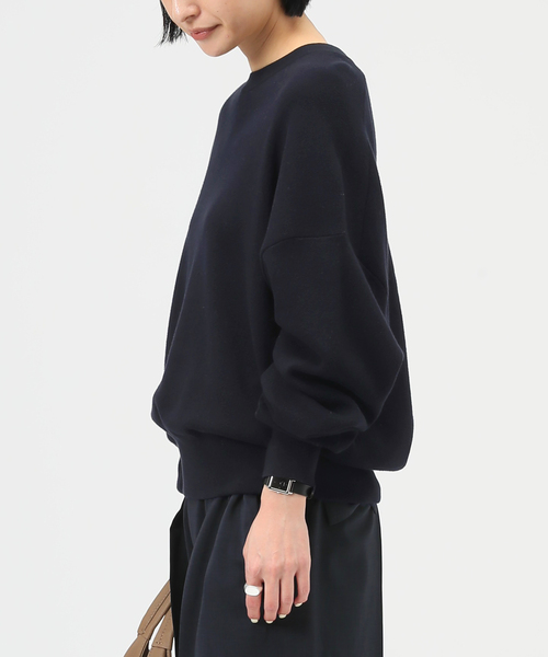 AP STUDIO（エーピーストゥディオ）の「コットンクルーネックニット（ニット/セーター・レディース・ホワイト/ネイビー/ナチュラル・FREE）」の12枚目の写真