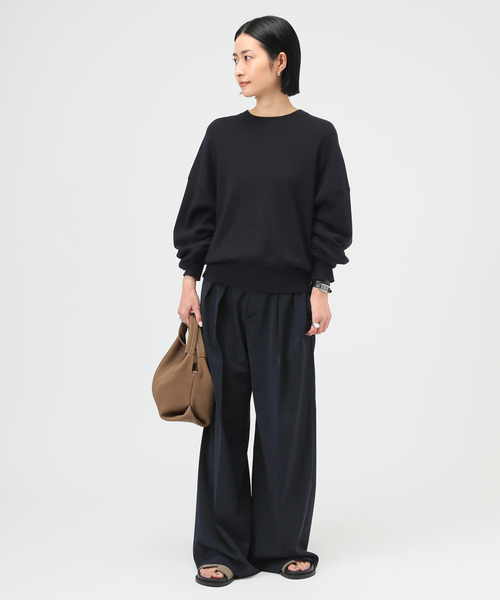 AP STUDIO（エーピーストゥディオ）の「コットンクルーネックニット（ニット/セーター・レディース・ホワイト/ネイビー/ナチュラル・FREE）」の14枚目の写真