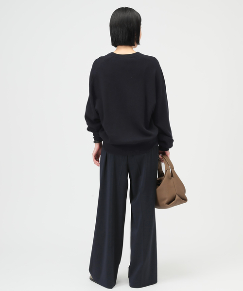 AP STUDIO（エーピーストゥディオ）の「コットンクルーネックニット（ニット/セーター・レディース・ホワイト/ネイビー/ナチュラル・FREE）」の16枚目の写真