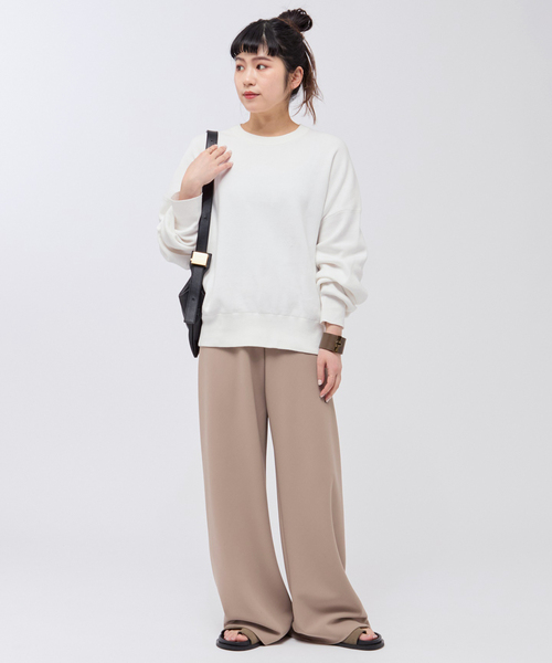 AP STUDIO（エーピーストゥディオ）の「コットンクルーネックニット（ニット/セーター・レディース・ホワイト/ネイビー/ナチュラル・FREE）」の19枚目の写真