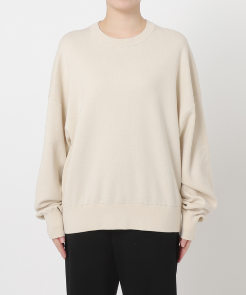 AP STUDIO（エーピーストゥディオ）の「コットンクルーネックニット（ニット/セーター・レディース・ホワイト/ネイビー/ナチュラル・FREE）」の10枚目の写真