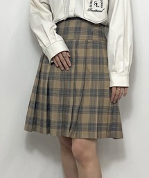 チェックプリーツスカート