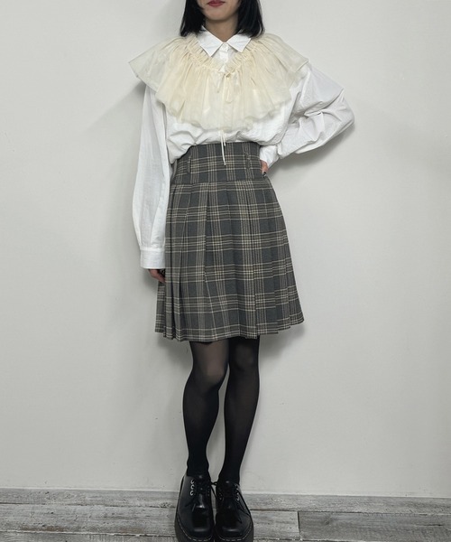 NICOLE CLUB(ニコル クラブ)の「チェックプリーツスカート(スカート・レディース・ベージュ/グレー・MEDIUM)」の13枚目の写真