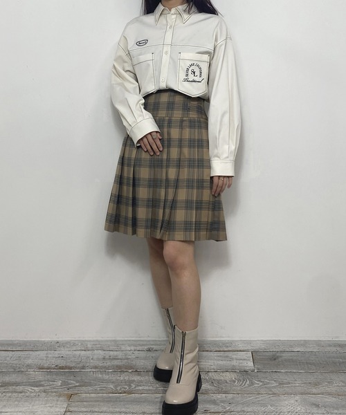 NICOLE CLUB(ニコル クラブ)の「チェックプリーツスカート(スカート・レディース・ベージュ/グレー・MEDIUM)」の17枚目の写真