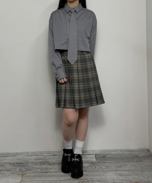 NICOLE CLUB(ニコル クラブ)の「チェックプリーツスカート(スカート・レディース・ベージュ/グレー・MEDIUM)」の20枚目の写真