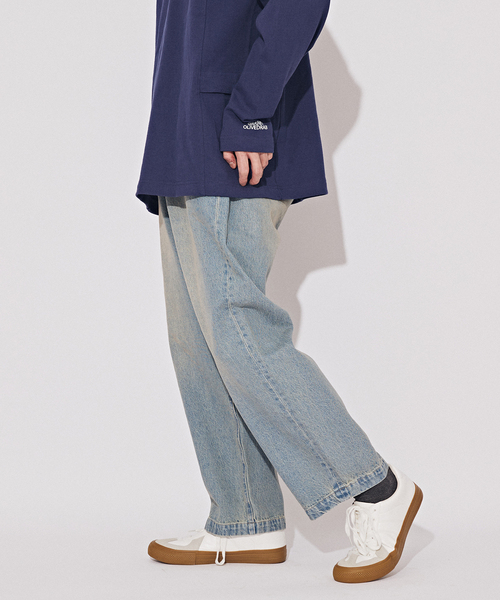 B.C STOCK（ベーセーストック）の「WIDE STRAGHT デニム（デニムパンツ・メンズ・サックスブルー/ブラック/エメラルドブルー/ブラック系その他・LARGE/MEDIUM/SMALL）」の9枚目の写真