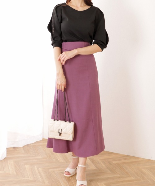Lace Ladies（レースレディース）の「レース レイヤードタック ショルダー Vネック 5分袖 ブラウス（シャツ/ブラウス・レディース・ホワイト/ベージュ/グレー/ブラック・S/FREE）」の8枚目の写真