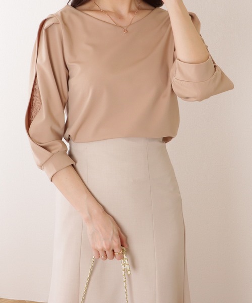 Lace Ladies（レースレディース）の「レース レイヤードタック ショルダー Vネック 5分袖 ブラウス（シャツ/ブラウス・レディース・ホワイト/ベージュ/グレー/ブラック・S/FREE）」の16枚目の写真