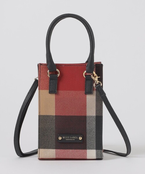 BLUE LABEL CRESTBRIDGE（ブルーレーベルクレストブリッジ）の「クレストブリッジチェックPVCスクエアポシェット（ショルダーバッグ・レディース・レッド/ベージュ系その他/オレンジ系その他/ロイヤルブルー・FREE）」の11枚目の写真