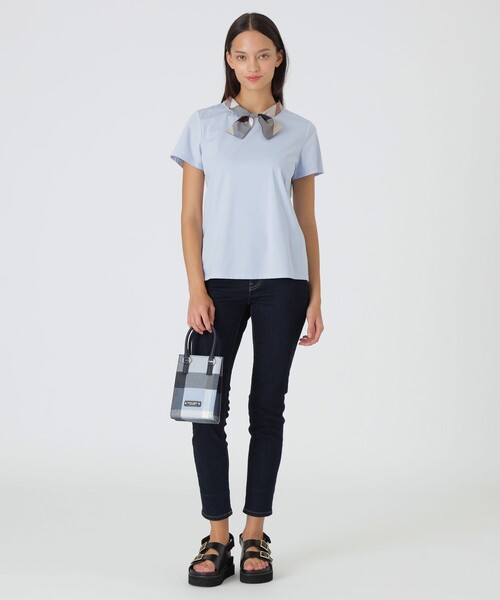 BLUE LABEL CRESTBRIDGE（ブルーレーベルクレストブリッジ）の「クレストブリッジチェックPVCスクエアポシェット（ショルダーバッグ・レディース・レッド/ベージュ系その他/オレンジ系その他/ロイヤルブルー・FREE）」の12枚目の写真