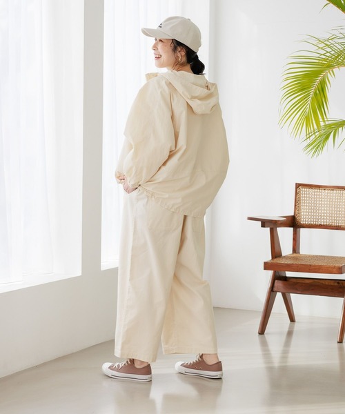 studio CLIP（スタディオクリップ）の「コットンラチネサロペット[プチ・プラスサイズあり]（サロペット/オーバーオール・レディース・ネイビー/オフホワイト・FREE/PF/ﾌﾘｰ(L)）」の7枚目の写真