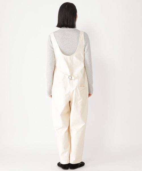 studio CLIP（スタディオクリップ）の「コットンラチネサロペット[プチ・プラスサイズあり]（サロペット/オーバーオール・レディース・ネイビー/オフホワイト・FREE/PF/ﾌﾘｰ(L)）」の15枚目の写真