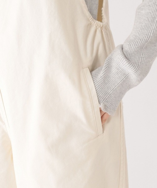 studio CLIP（スタディオクリップ）の「コットンラチネサロペット[プチ・プラスサイズあり]（サロペット/オーバーオール・レディース・ネイビー/オフホワイト・FREE/PF/ﾌﾘｰ(L)）」の18枚目の写真