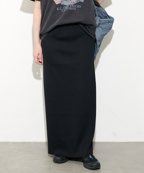 JOURNAL STANDARD(ジャーナルスタンダード)の「ハリヌキテレコロングスカート(スカート・レディース・ブラック/チャコールグレー・FREE)」の8枚目の写真