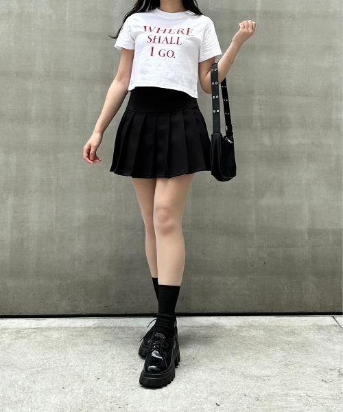 STRAY SHEEP（ストレイシープ）の「【STRAY SHEEP/ストレイシープ】クロップドTシャツ/半袖Tシャツ（Tシャツ/カットソー・レディース・ホワイト系その他2/ホワイト系その他3/ホワイト系その他4/ホワイト系その他・MEDIUM）」の7枚目の写真