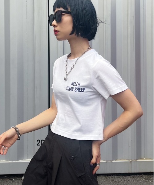 STRAY SHEEP（ストレイシープ）の「【STRAY SHEEP/ストレイシープ】クロップドTシャツ/半袖Tシャツ（Tシャツ/カットソー・レディース・ホワイト系その他2/ホワイト系その他3/ホワイト系その他4/ホワイト系その他・MEDIUM）」の12枚目の写真