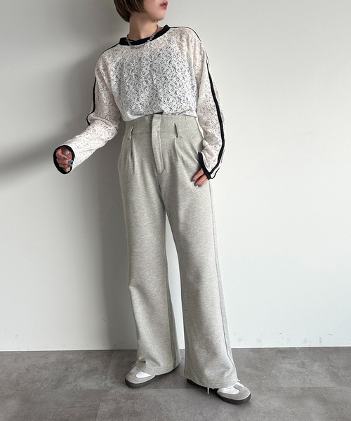 apres jour mignon(アプレジュールミニョン)の「スウェットスラックス【ZOZOTOWN限定アイテム】(スウェットパンツ・レディース・ブラック/ナチュラル/グレー・MEDIUM/X-LARGE/SMALL)」の15枚目の写真