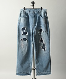 【ADAMPATEK/アダムパテック】clash looose denim/クラッシュルーズデニムパンツ