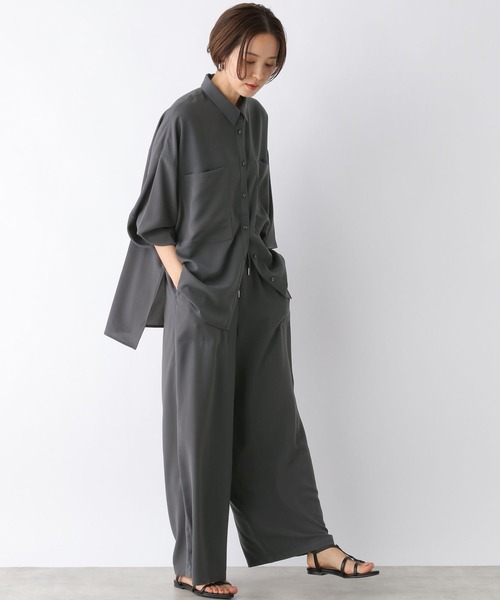 LEPSIM（レプシィム）の「マルチメリットカルゼシャツ　987198（シャツ/ブラウス・レディース・チャコールグレー/アイボリー/ネイビー/ベージュ/カーキブラウン・FREE）」の19枚目の写真