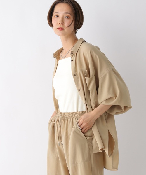 LEPSIM（レプシィム）の「マルチメリットカルゼシャツ　987198（シャツ/ブラウス・レディース・チャコールグレー/アイボリー/ネイビー/ベージュ/カーキブラウン・FREE）」の15枚目の写真