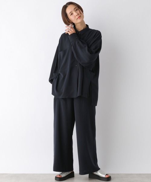 LEPSIM（レプシィム）の「マルチメリットカルゼシャツ　987198（シャツ/ブラウス・レディース・チャコールグレー/アイボリー/ネイビー/ベージュ/カーキブラウン・FREE）」の7枚目の写真