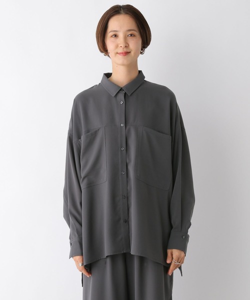 LEPSIM（レプシィム）の「マルチメリットカルゼシャツ　987198（シャツ/ブラウス・レディース・チャコールグレー/アイボリー/ネイビー/ベージュ/カーキブラウン・FREE）」の12枚目の写真