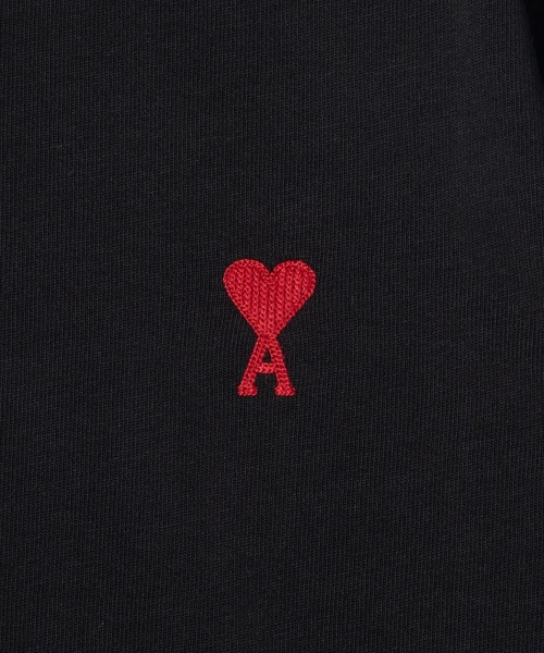 AMI Alexandre Mattiussi（アミアレクサンドルマテュッシ）の「AMI PARIS ADC AMI DE COEUR EMBROIDERY LONG SLEEVES TSHIRT アミ パリス アミハート刺繍 オーガニックコットン ヘビージャージー ロングスリーブ Tシャツ（Tシャツ/カットソー・レディース・ブラック・LARGE/MEDIUM）」の6枚目の写真