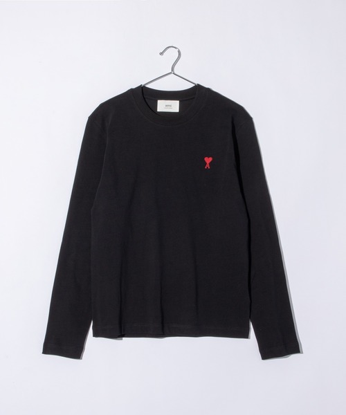 AMI Alexandre Mattiussi（アミアレクサンドルマテュッシ）の「AMI PARIS ADC AMI DE COEUR EMBROIDERY LONG SLEEVES TSHIRT アミ パリス アミハート刺繍 オーガニックコットン ヘビージャージー ロングスリーブ Tシャツ（Tシャツ/カットソー・レディース・ブラック・LARGE/MEDIUM）」の12枚目の写真