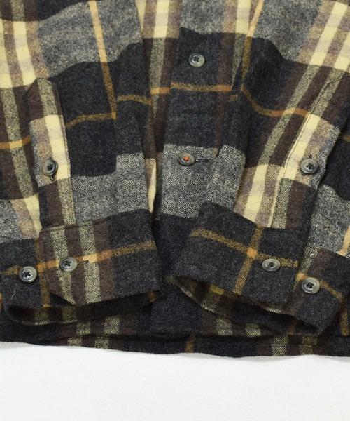 WOOLRICH（ウールリッチ）の「【ヴィンテージ古着】90's WOOLRICH/ウールリッチ チェック ウールシャツ（シャツ/ブラウス・メンズ・ブラウン・LARGE）」の8枚目の写真