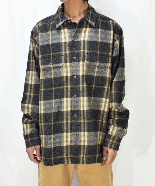 WOOLRICH（ウールリッチ）の「【ヴィンテージ古着】90's WOOLRICH/ウールリッチ チェック ウールシャツ（シャツ/ブラウス・メンズ・ブラウン・LARGE）」の3枚目の写真