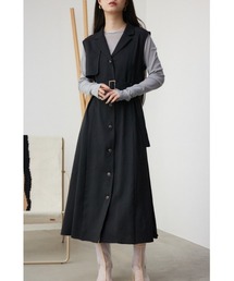 AZUL by moussy | リネンライクジレワンピース(ワンピース)