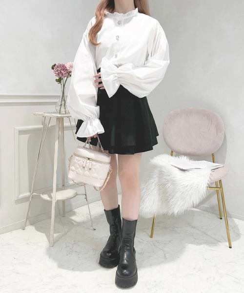 apres jour（アプレジュール）の「キラキラボタンブラウス【ZOZOTOWN限定アイテム】（シャツ/ブラウス・レディース・オフホワイト/ブラック/ラベンダー・フリー/X-LARGE）」の8枚目の写真