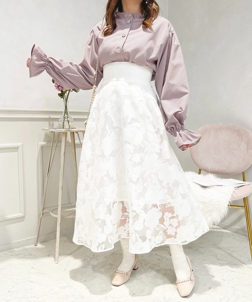 apres jour（アプレジュール）の「キラキラボタンブラウス【ZOZOTOWN限定アイテム】（シャツ/ブラウス・レディース・オフホワイト/ブラック/ラベンダー・フリー/X-LARGE）」の22枚目の写真