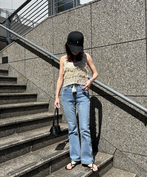 ISOOK(アイスー)の「【ISOOK / アイスー】クロシェビスチェ / サマーニット ボヘミアン クロップド丈 クロシェニット タンクトップ ZOZOTOWN限定(タンクトップ・レディース・アイボリー/ベージュ・FREE)」の12枚目の写真