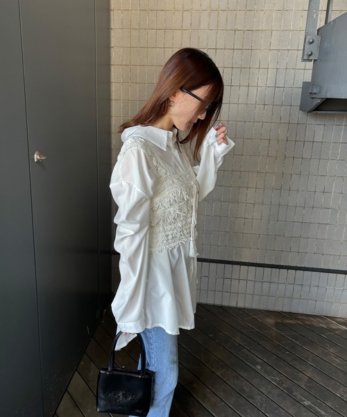 ISOOK(アイスー)の「【ISOOK / アイスー】クロシェビスチェ / サマーニット ボヘミアン クロップド丈 クロシェニット タンクトップ ZOZOTOWN限定(タンクトップ・レディース・アイボリー/ベージュ・FREE)」の7枚目の写真