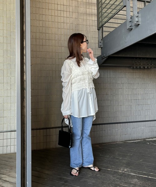 ISOOK(アイスー)の「【ISOOK / アイスー】クロシェビスチェ / サマーニット ボヘミアン クロップド丈 クロシェニット タンクトップ ZOZOTOWN限定(タンクトップ・レディース・アイボリー/ベージュ・FREE)」の14枚目の写真