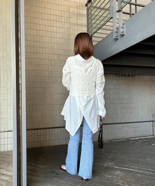 ISOOK(アイスー)の「【ISOOK / アイスー】クロシェビスチェ / サマーニット ボヘミアン クロップド丈 クロシェニット タンクトップ ZOZOTOWN限定(タンクトップ・レディース・アイボリー/ベージュ・FREE)」の15枚目の写真