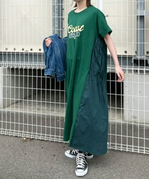 布帛ドッキングワンピース