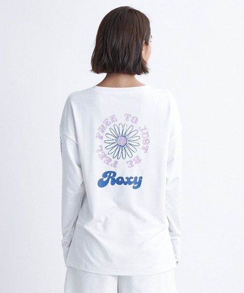 ROXY（ロキシー）の「FEEL FREE L/S RASH/ロキシー長袖ラッシュガード(水着）（ラッシュガード・レディース・オレンジ/ホワイト/グレー・SMALL/MEDIUM/LARGE）」の12枚目の写真