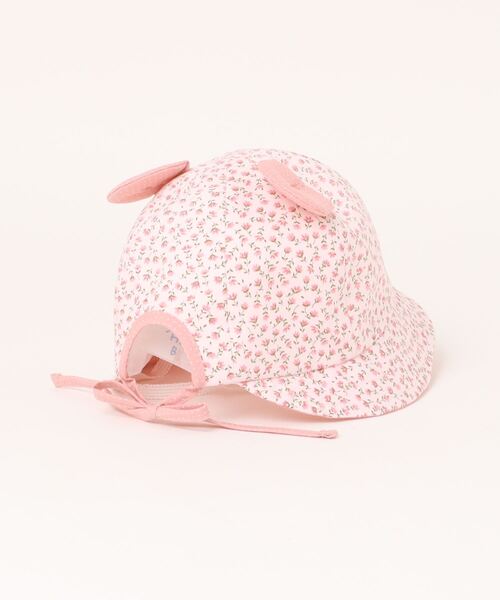 HAKKA BABY（ハッカベビー）の「[ベビー]耳付きアニマルモチーフキャップ（キャップ・キッズ・ピンク/オフホワイト・XXX-SMALL）」の3枚目の写真