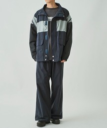 ファセッタズム ジャージ ブルゾン ジャケット FACETASM(ファセッタズム) PATCHWORK FAUX SUEDE JACKETジップ