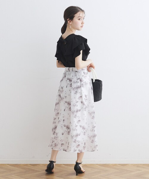 couture brooch（クチュールブローチ）の「◆【前後2WAY】リネンライクラッフルブラウス（シャツ/ブラウス・レディース・オフホワイト/サンドベージュ/ブラック・40/38/42/36）」の22枚目の写真