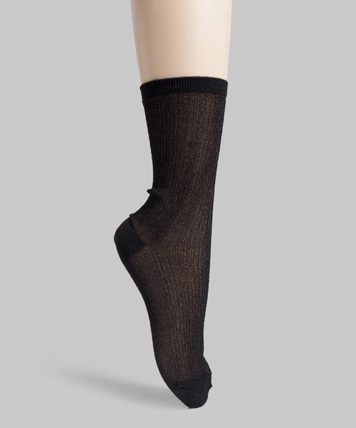 minia（ミニア）の「シアーラメリブソックス（ソックス/靴下・レディース・ブラック/パープル/シルバー/ゴールド・FREE）」の12枚目の写真