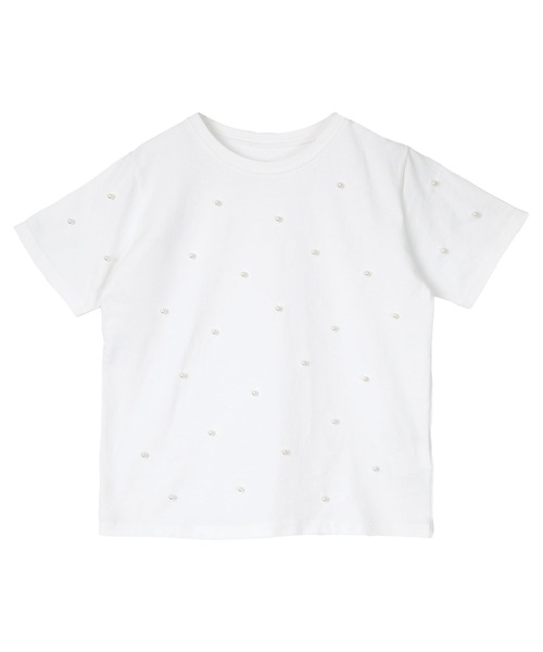 miette(ミエット)の「パールシルバーコンパクトTシャツ(Tシャツ/カットソー・レディース・ブラック/オフホワイト・FREE)」の8枚目の写真