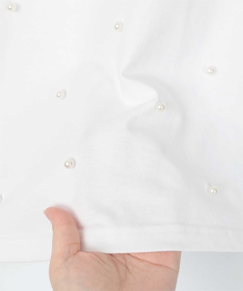 miette(ミエット)の「パールシルバーコンパクトTシャツ(Tシャツ/カットソー・レディース・ブラック/オフホワイト・FREE)」の11枚目の写真