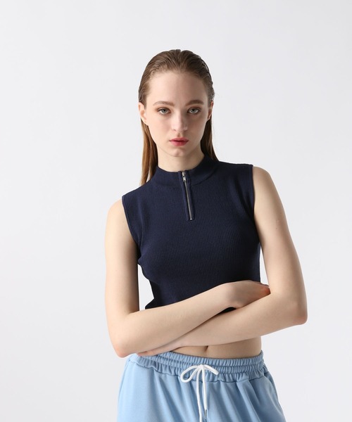 FOREVER 21(フォーエバー トゥエンティーワン)の「【2024SS】トラックニットベスト(ベスト・レディース・オフホワイト/ブラック/ネイビー・SMALL/MEDIUM)」の9枚目の写真