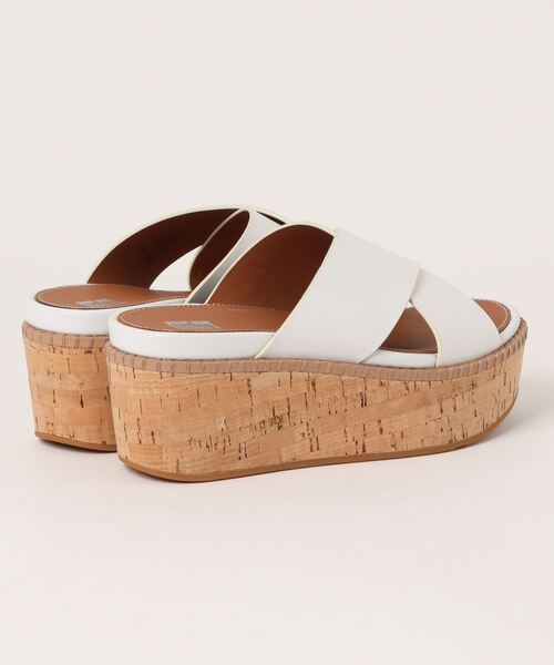 【fitflop/フィットフロップ】ELOISE LEATHER / CORK WEDGE CROSS SLIDES