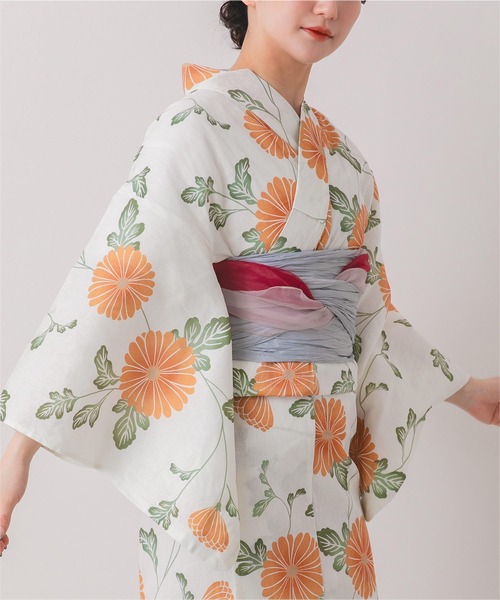単品]麻の葉古典柄綿麻浴衣通販｜レディースファッション・20代