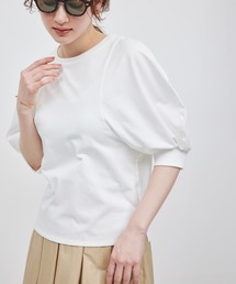 ROPE' | コットンボリュームスリーブショート丈カットソー(Tシャツ/カットソー)